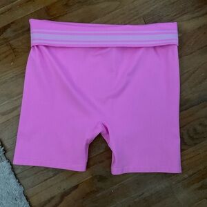 PINK Victoria's Secret Hot Pink Ribbed Waistband Shorts XXL